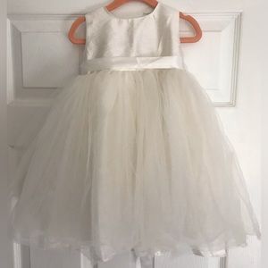 David’s bridal. Gorgeous ivory satin and tulle toddler dress. 24 month